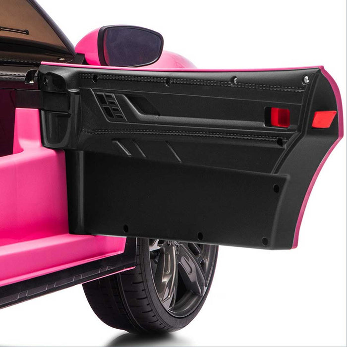 Two Seater Twin Officially Licensed Porsche Taycan Turbo S Kids Ride On SUV with Remote Control Porsche Pink Pig