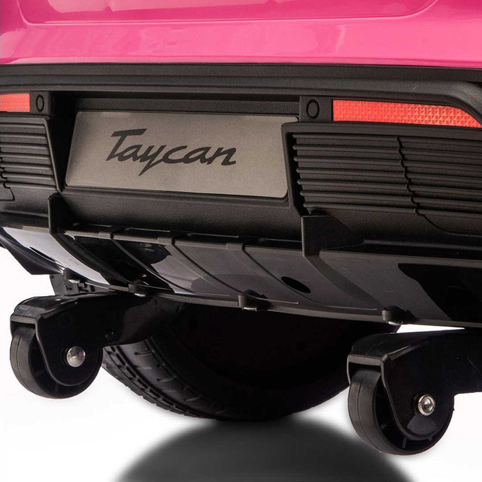 Two Seater Twin Officially Licensed Porsche Taycan Turbo S Kids Ride On SUV with Remote Control Porsche Pink Pig