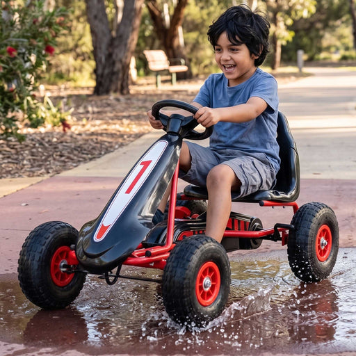 Ultimate Racer Kids Pedal Powered Go Kart | Red