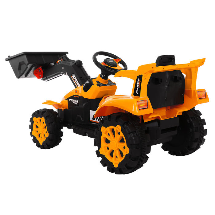 Construction Inspired Kids Ride On Car Excavator & Front Loader | Yell ...