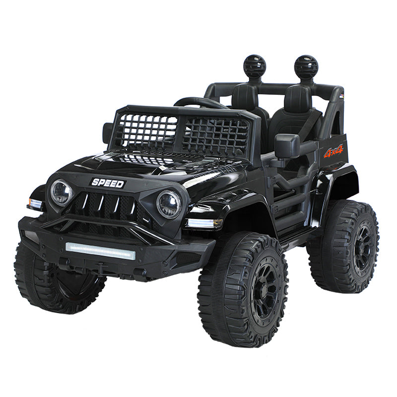Jeep Inspired Kids Ride On Car with Remote Control | Raven Black | Ride Ons