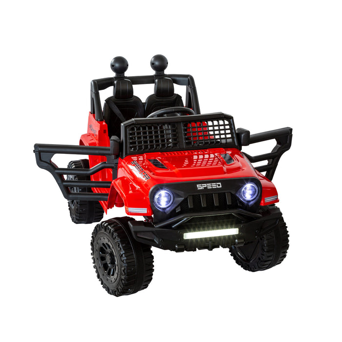 Jeep Inspired Kids Ride On Car with Remote Control | Lava Red