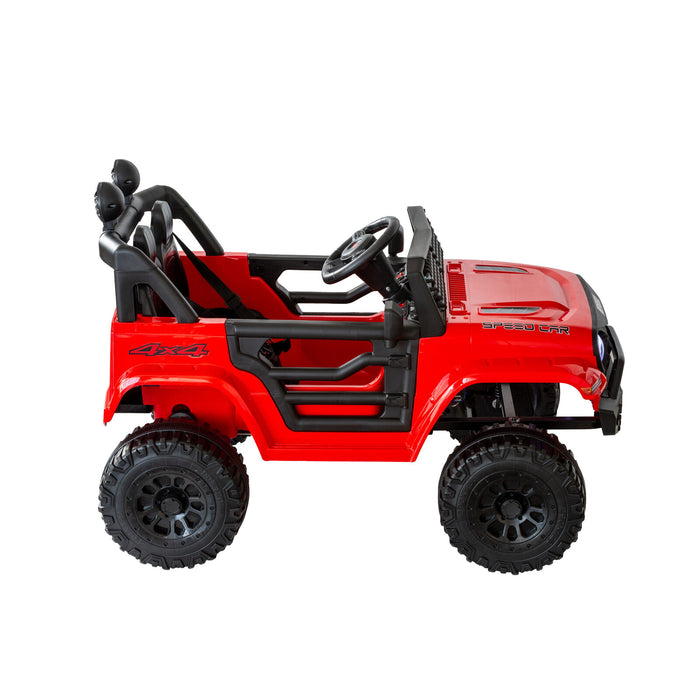 Jeep Inspired Kids Ride On Car with Remote Control | Lava Red