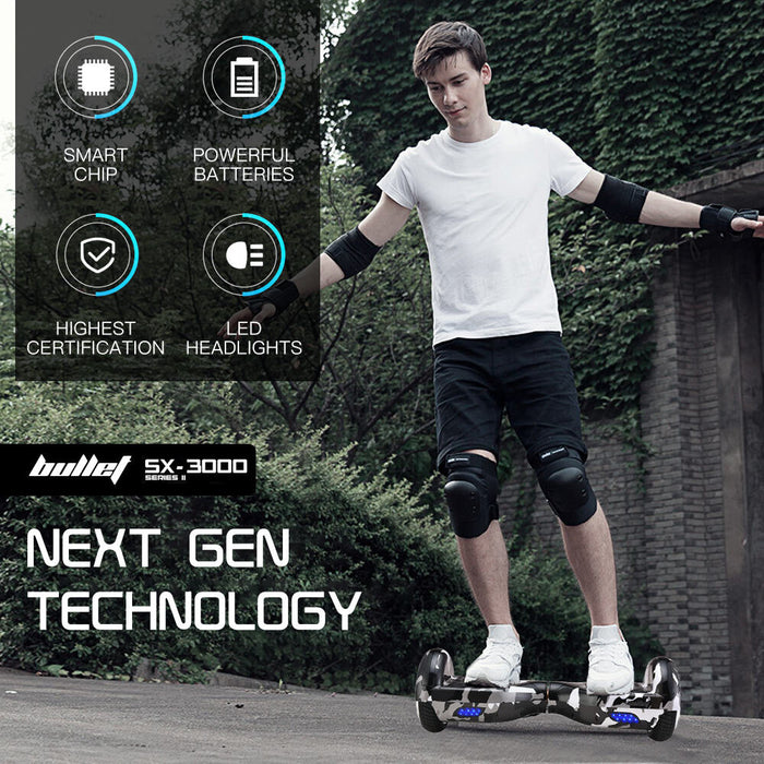 Bullet Hoverboard Self Balancing Electric Scooter Personal Transport by Bullet | Grey Camoflouge