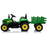 Tractor with Detachable Trailer Kids Ride On Electric Car with Remote Control | Deere Green & Yellow