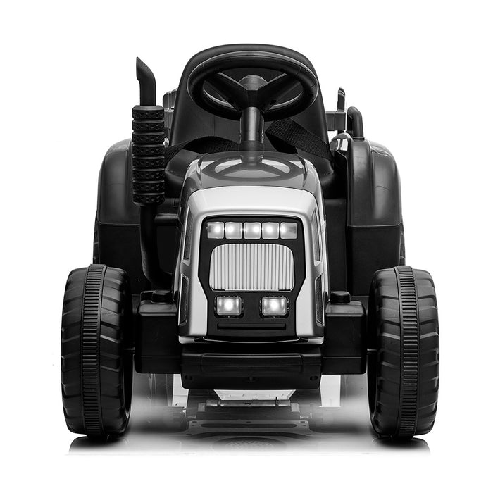 Tractor with Detachable Trailer Kids Ride On Electric Car with Remote Control | Jet Black