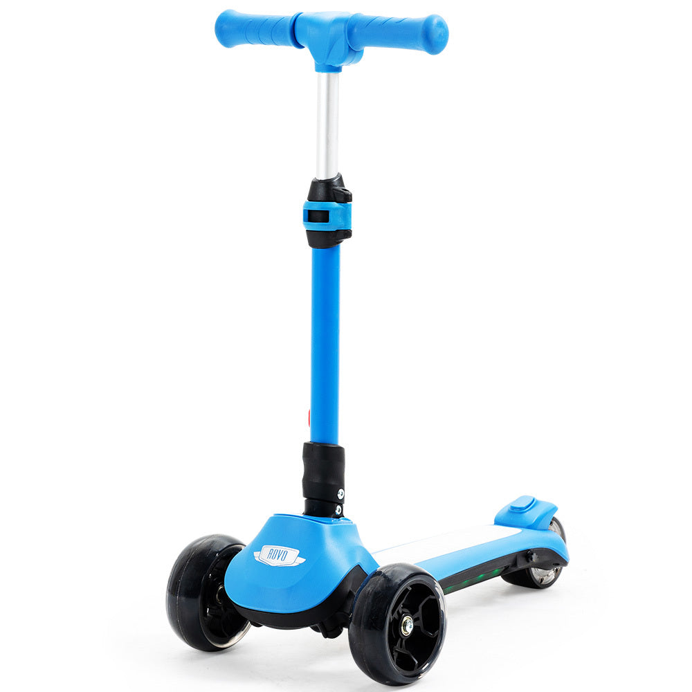 Rovo Junior 3 Wheel Electric Folding Scooter with Adjustable Heights | Sky Blue