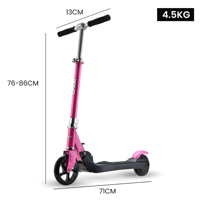 Rovo Junior 2 Wheel Electric Folding Scooter with Adjustable Heights | Candy Pink