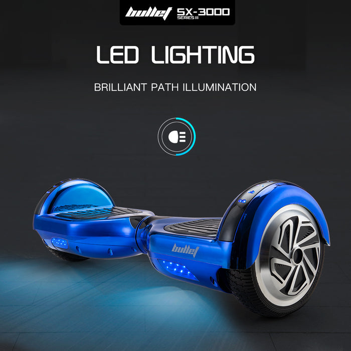 Bullet Hoverboard Self Balancing Electric Scooter Personal Transport by Bullet | Blue Metallic