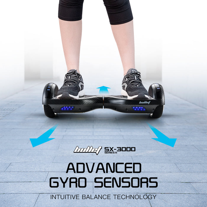 Bullet Hoverboard Self Balancing Electric Scooter Personal Transport by Funado | Grey Carbon