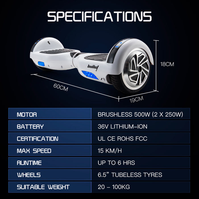 Bullet Hoverboard Self Balancing Electric Scooter Personal
