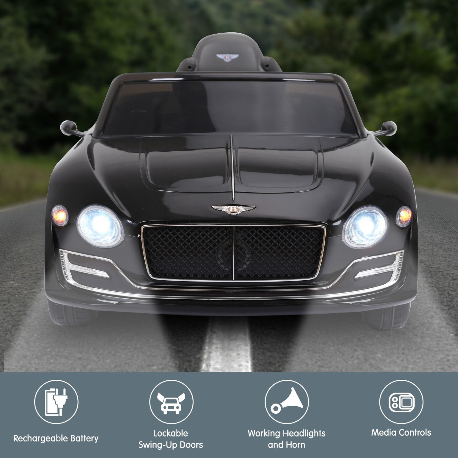 Bentley Officially Licensed Kids Ride On Car with Remote Control | Bla ...