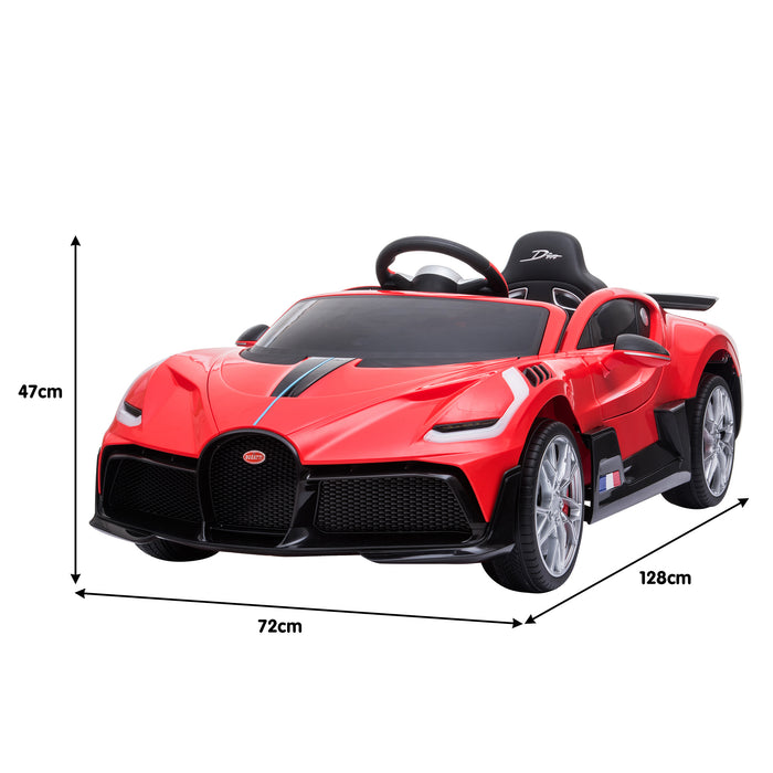 Officially Licensed Bugatti Divo Kids Premium Ride On Car with Remote Control | Light Red