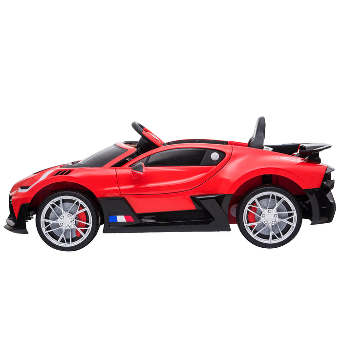 Officially Licensed Bugatti Divo Kids Premium Ride On Car with Remote Control | Light Red
