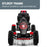 Super Racer Kids Adjustable Pedal Powered Go Kart | Black with Red