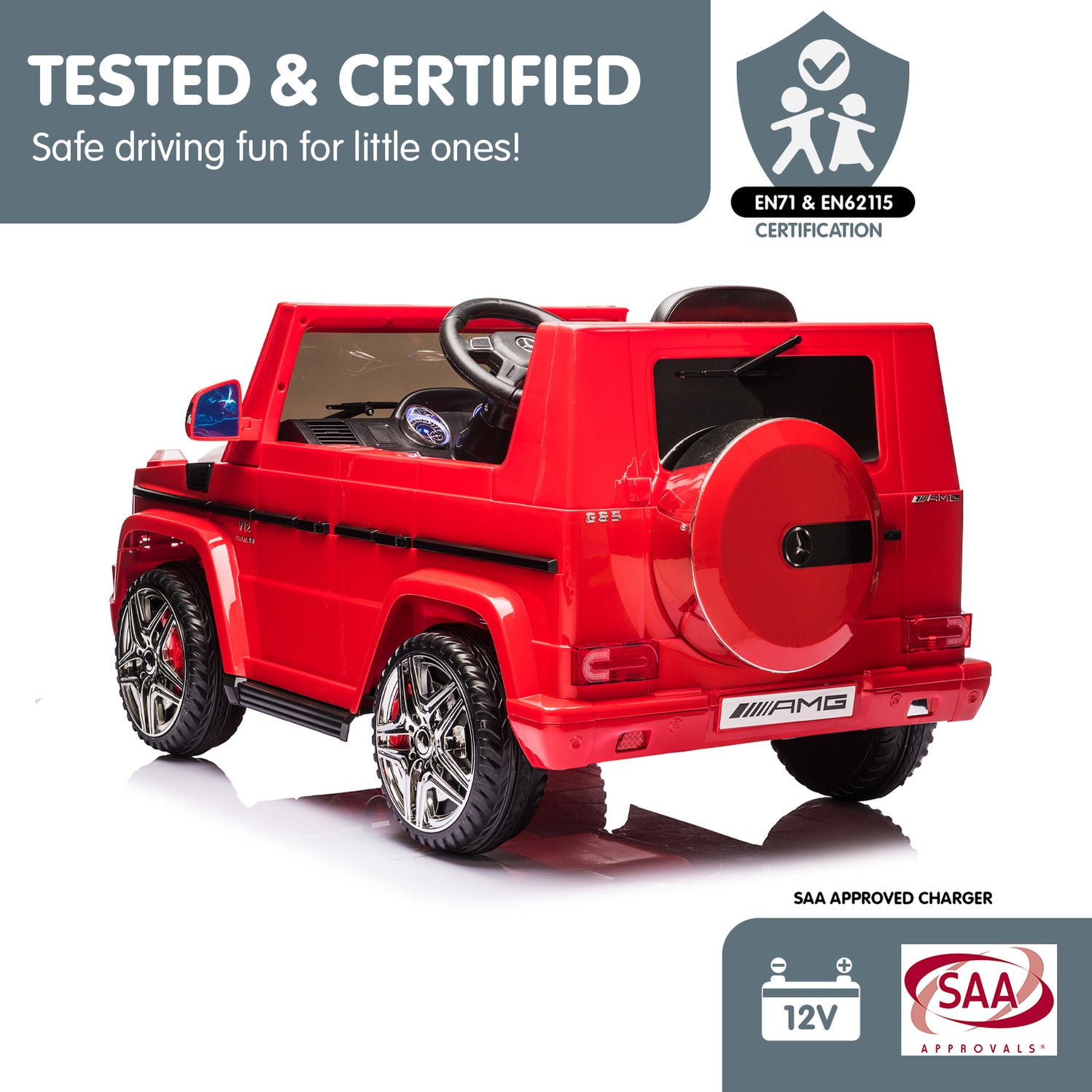 Mercedes Benz G65 AMG Licensed Kids Ride On Car with Remote Control ...