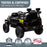 Toyota Jeep Inspired Kids Ride On Car with Remote Control & Detachable Shovel | Raven Black