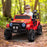 Toyota Jeep Inspired Kids Ride On Car with Remote Control & Detachable Shovel | Cherry Red