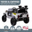 Toyota Jeep Inspired Kids Ride On Car with Remote Control & Detachable Shovel | Alpine White
