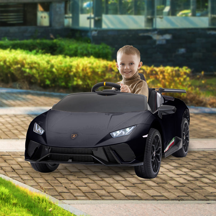 Lamborghini Aventador Officially Licensed Kids Ride On Car with Remote Control | Nero (Black)