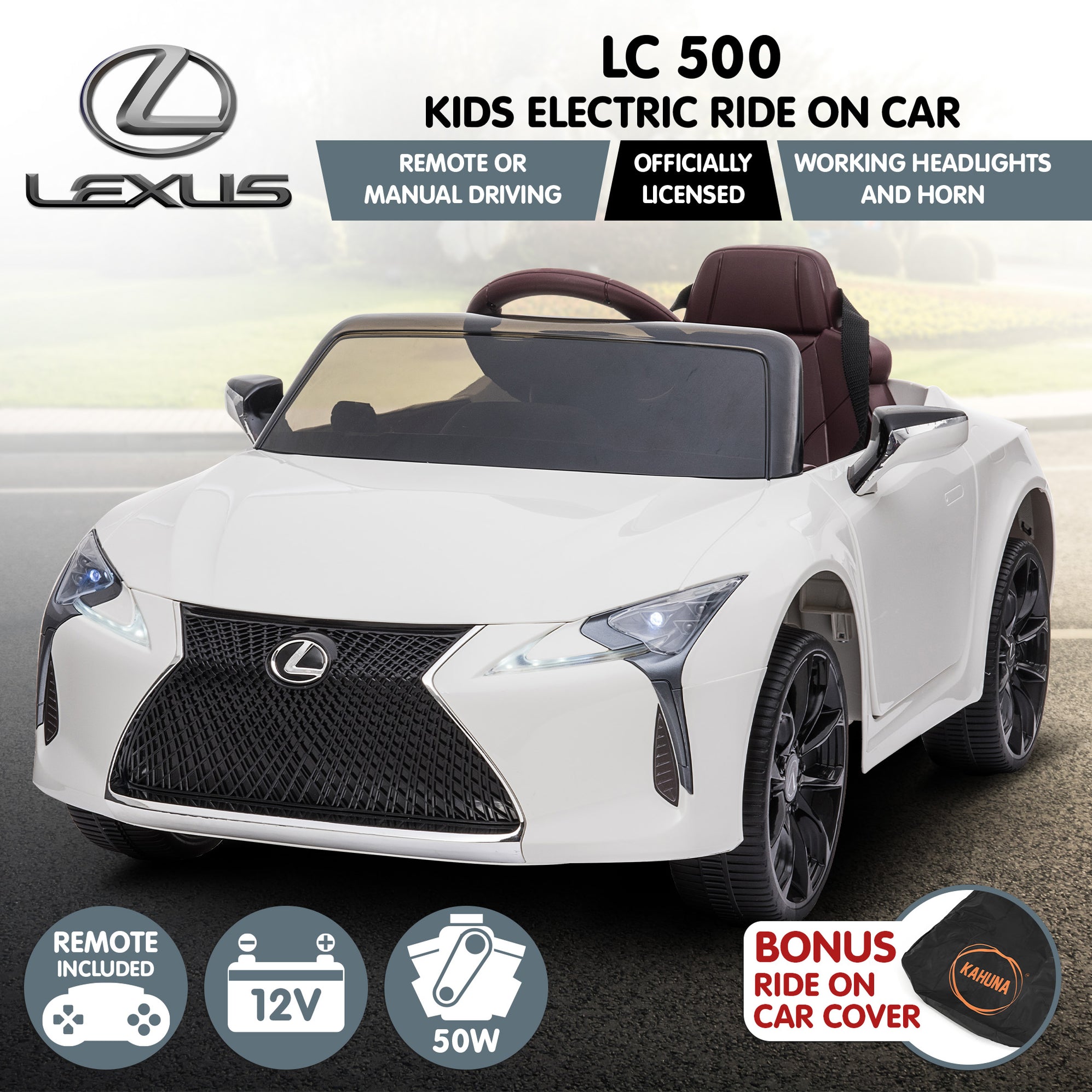 Officially Licensed Lexus LC 500 Premium Kids Ride On Car with Remote ...