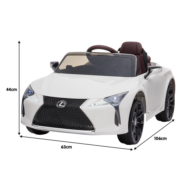 Officially Licensed Lexus LC 500 Premium Kids Ride On Car with Remote Control | Eminent White