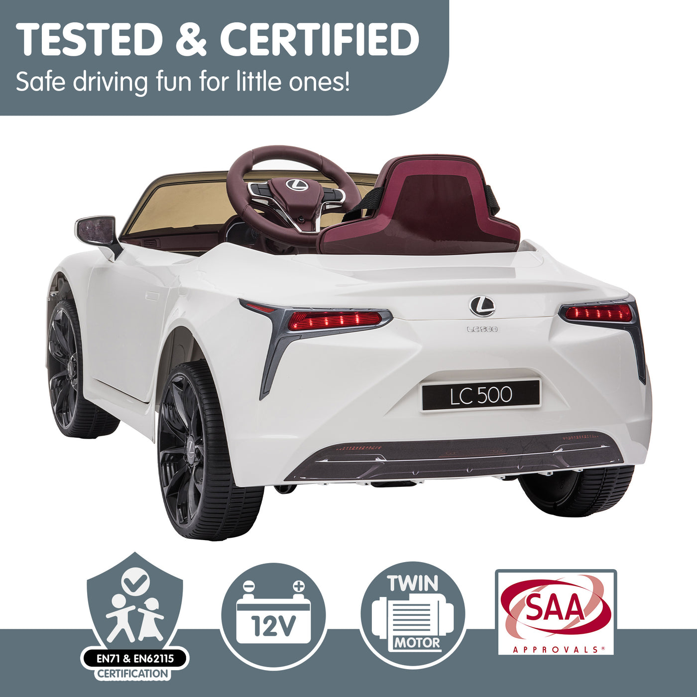Officially Licensed Lexus LC 500 Premium Kids Ride On Car with Remote ...
