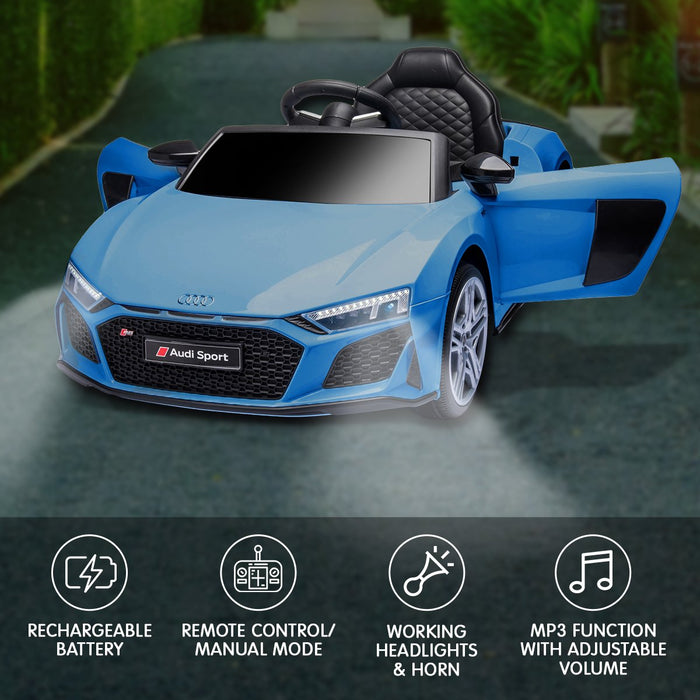 Audi Sport Officially Licensed Kids Ride On Car with Remote Control | Deep Sea Blue
