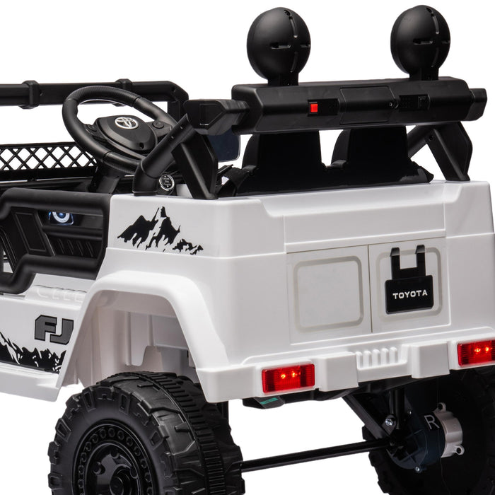 Officially Licensed Toyota FJ Cruiser Jeep Kids Ride On Car with Remote Control | Blizzard White