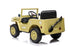 Willy's ARMY Jeep Inspired Kids Ride On Car with Remote Control | Olive Green