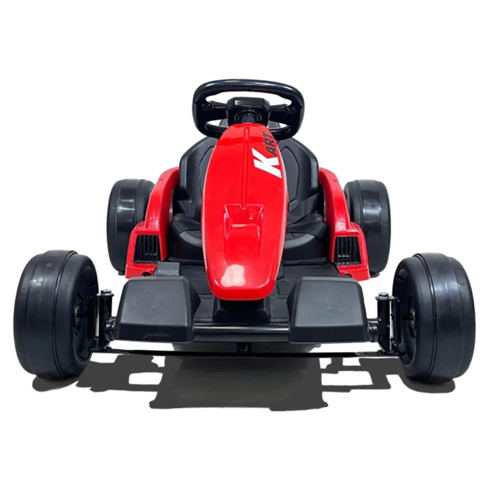 Traditional & Drifting Go Kart 24v Ride On Car | Red & Black