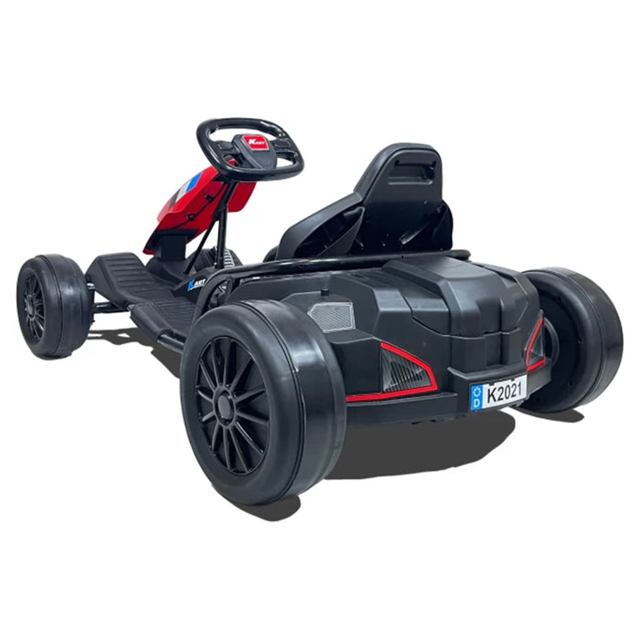 Traditional & Drifting Go Kart 24v Ride On Car | Red & Black