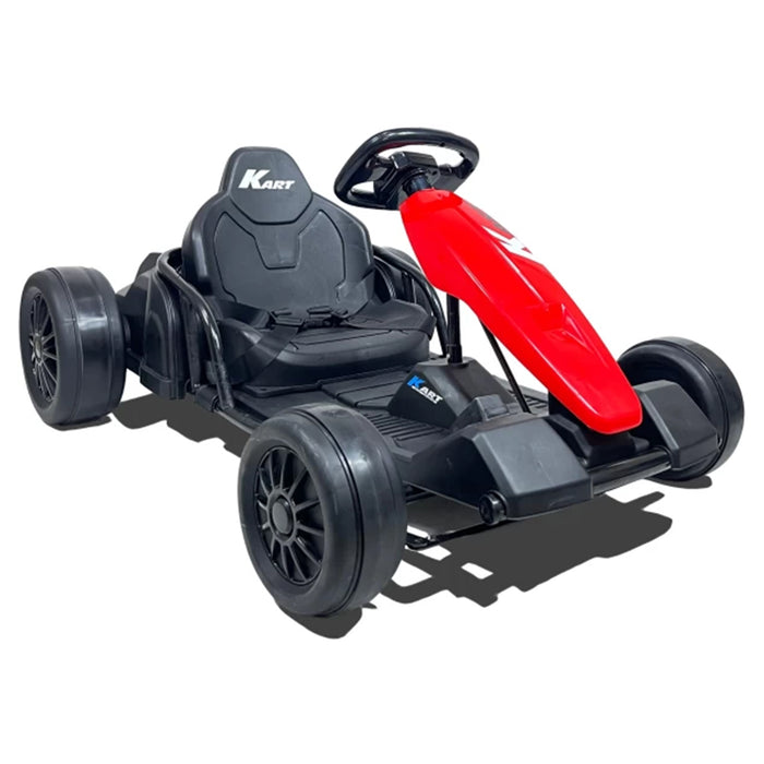 Traditional & Drifting Go Kart 24v Ride On Car | Red & Black