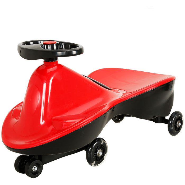 Premium Kids Ride On Swing Car | Bright Red