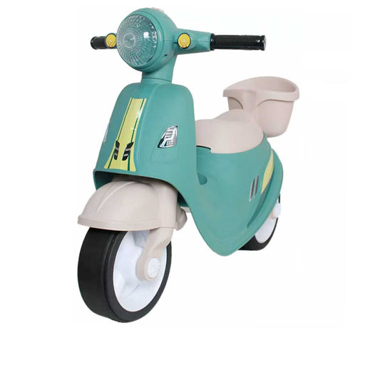 Vespa Inspired Foot-To-Floor-Balance-Push-Scooter Kids Ride On Scooter Seaweed Green