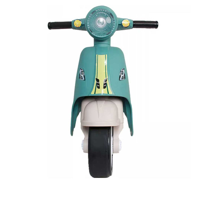 Vespa Inspired Foot-To-Floor-Balance-Push-Scooter Kids Ride On Scooter Seaweed Green