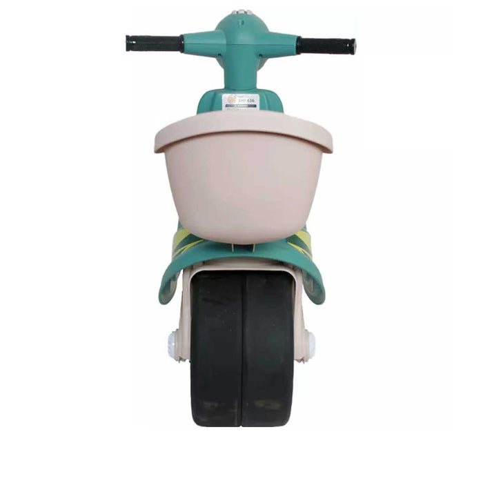 Vespa Inspired Foot-To-Floor-Balance-Push-Scooter Kids Ride On Scooter Seaweed Green