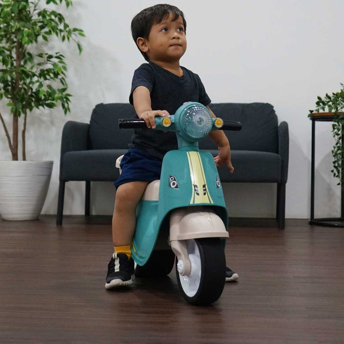 Vespa Inspired Kids Ride On Scooter | Seaweed Green