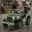 Willy's ARMY Jeep Inspired Kids Ride On Car with Remote Control ARMY Green