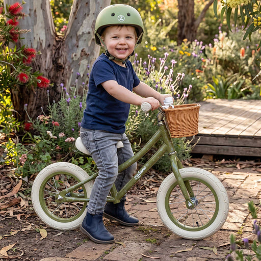 Zalane Cyrus 12" Inch Kids Balance Bike Soft Olive Green