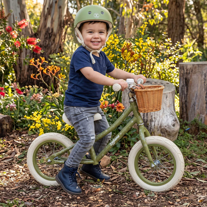 Zalane Cyrus 12" Inch Kids Balance Bike Soft Olive Green
