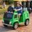 Recycling Garbage Truck Inspired Kids Ride On Car Truck with Pretend Trash & Remote Control | Garbo Green