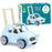 Kids Retro Citreon Wooden Toy Car Pusher & Walker |  Baby Blue