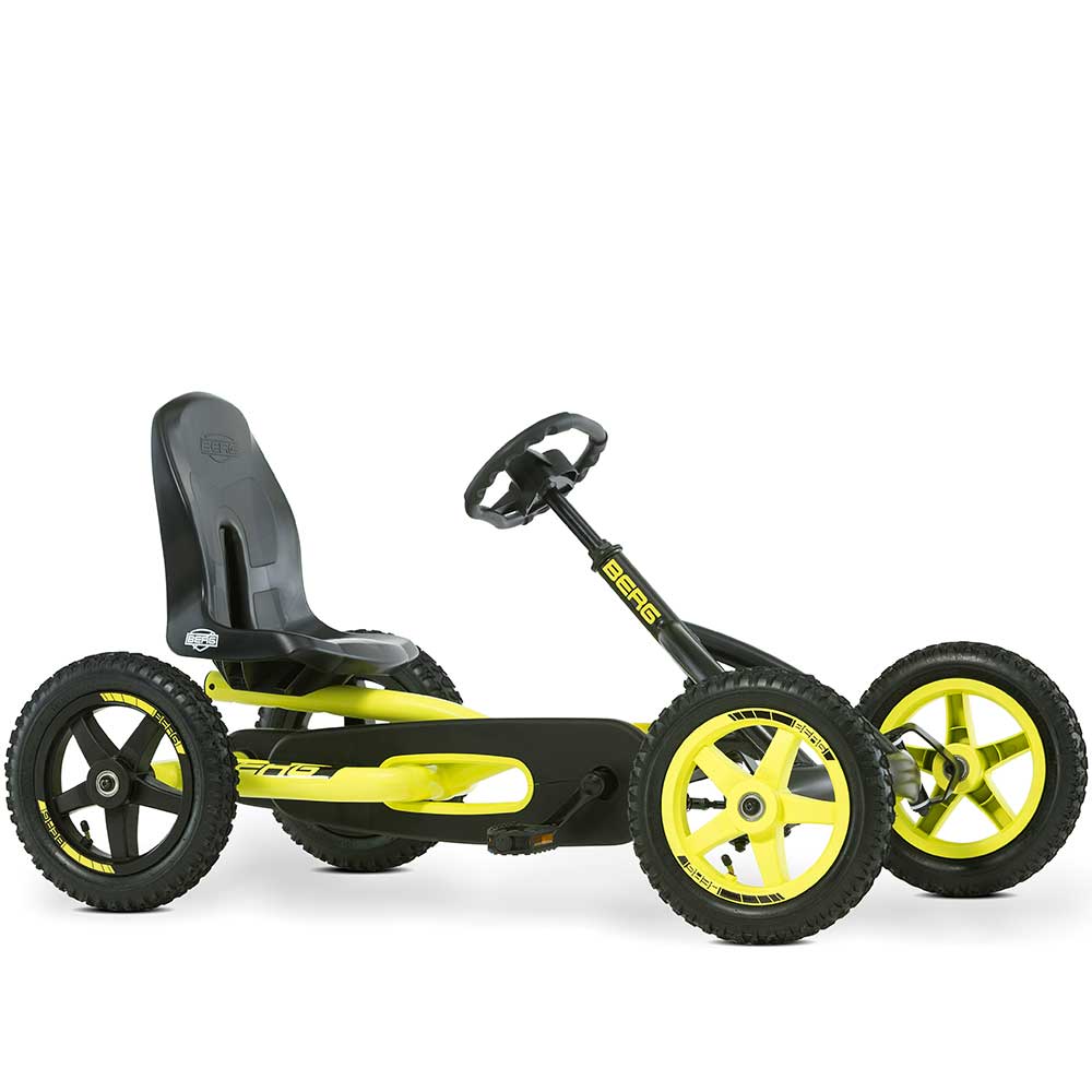berg pedal gokart buddy cross Berg Buddy Off Road Kids Pedal Powered Go Kart | Cross Neon/Black