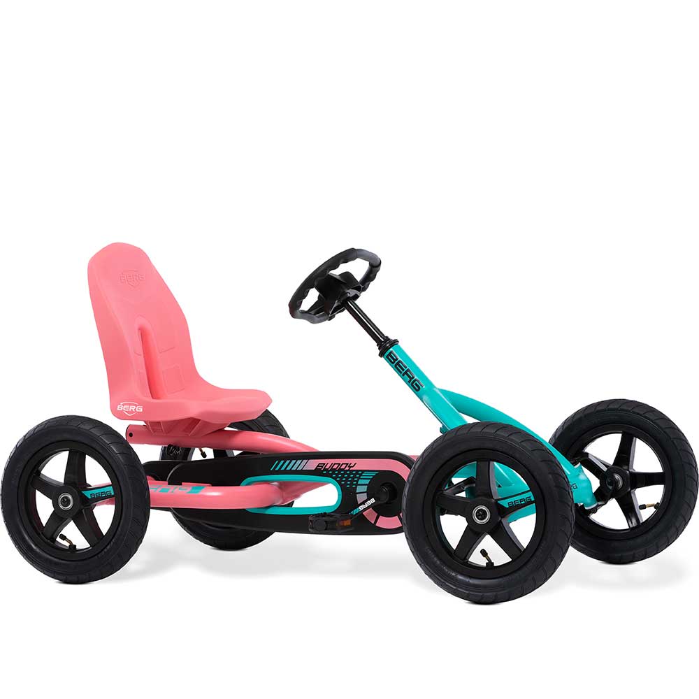 Berg Buddy Kids Pedal Powered Go Kart | Lua Pink & Mint — RideOns