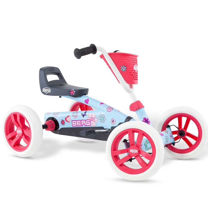 Berg Buzzy Kids Pedal Powered Go Kart with Basket & Stickers | BloomBerg Buzzy Kids Pedal Powered Go Kart with Basket & Stickers | Bloom