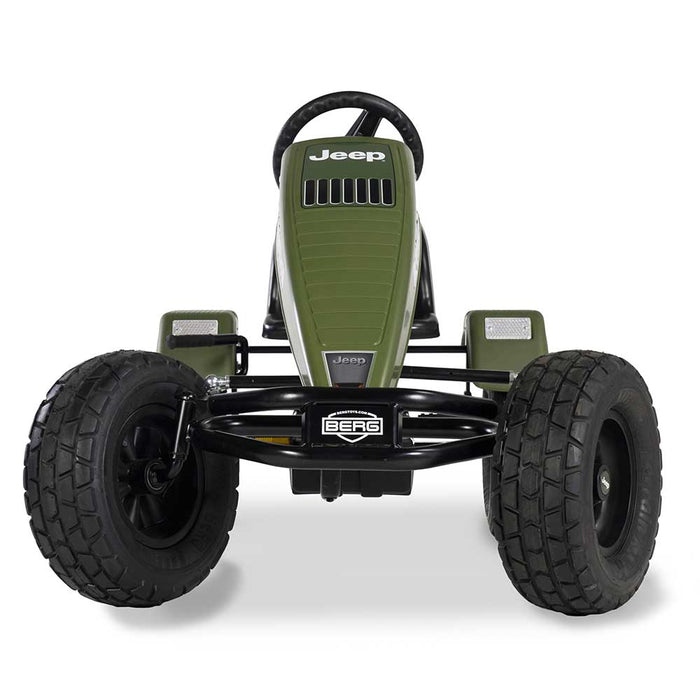 Berg Extra Officially Licensed Jeep Revolution Inspired Kids & Adults Pedal or 3 Gear Powered Go Kart | Willy's Green