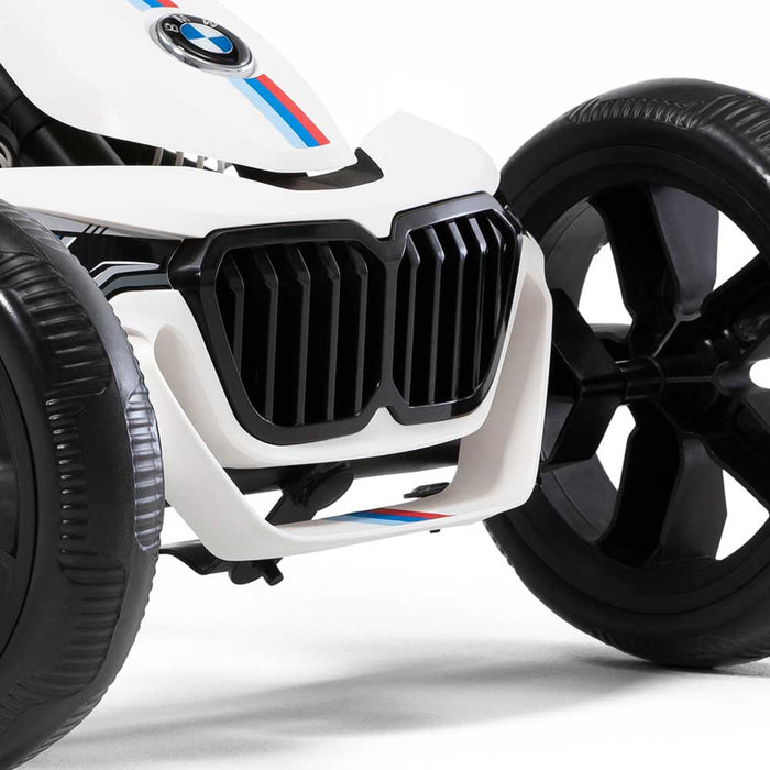 Berg Reppy Officially Licensed BMW Kids Pedal Powered Go Kart | White with BMW Stripes