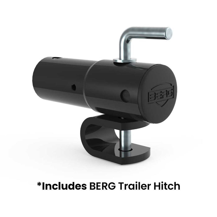 Berg Trailer & Tow Bar Hitch Mount for all Buzzy Pedal Powered Go Carts | Grey/Black