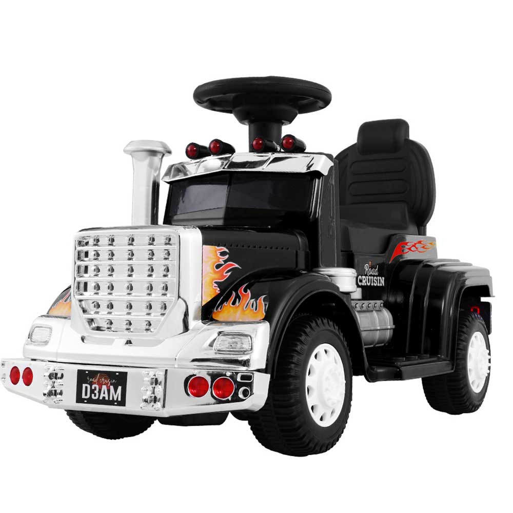 Big Rig Truck Deluxe Kids Ride On Car Black